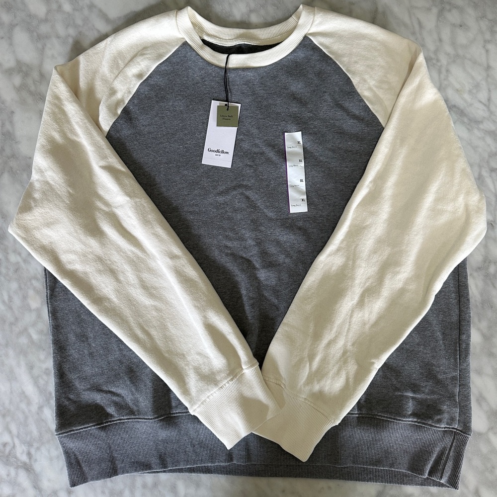 NWT Goodfellow Raglan Fleece Sweatshirt XL